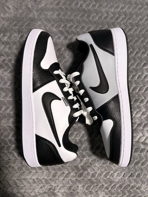 Nike Ebernon Low Premium White Black Wolf Grey AQ1774-102 Men's Size 11 No Lid