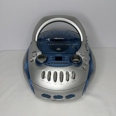 Memorex MP3227 Portable CD Player AM FM Radio Cassette Recorder Boombox Blue Y2K