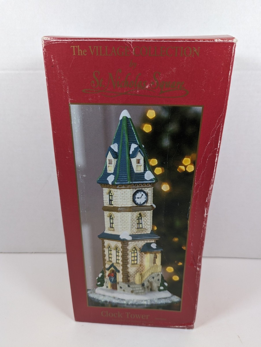 Vintage St. Nicholas Square Clock Tower With Box Tested Works | eBay