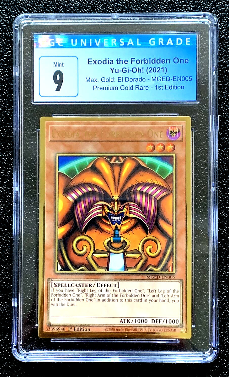 CGC 9 MINT 2021 EXODIA THE FORBIDDEN ONE MAX GOLD 1ST EDITION