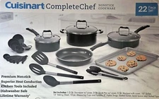 Cuisinart Complete Chef 22 Piece Cookware Set - Silver (P55-22BK)