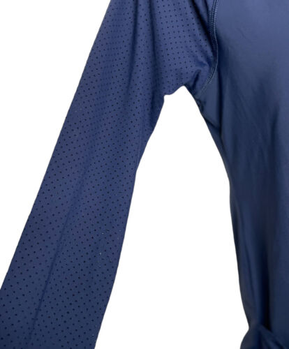 Rash Guard Langarmshirt Damen XL Reißverschluss Surf Paddleboard Laser Dot blau - Bild 5 von 10