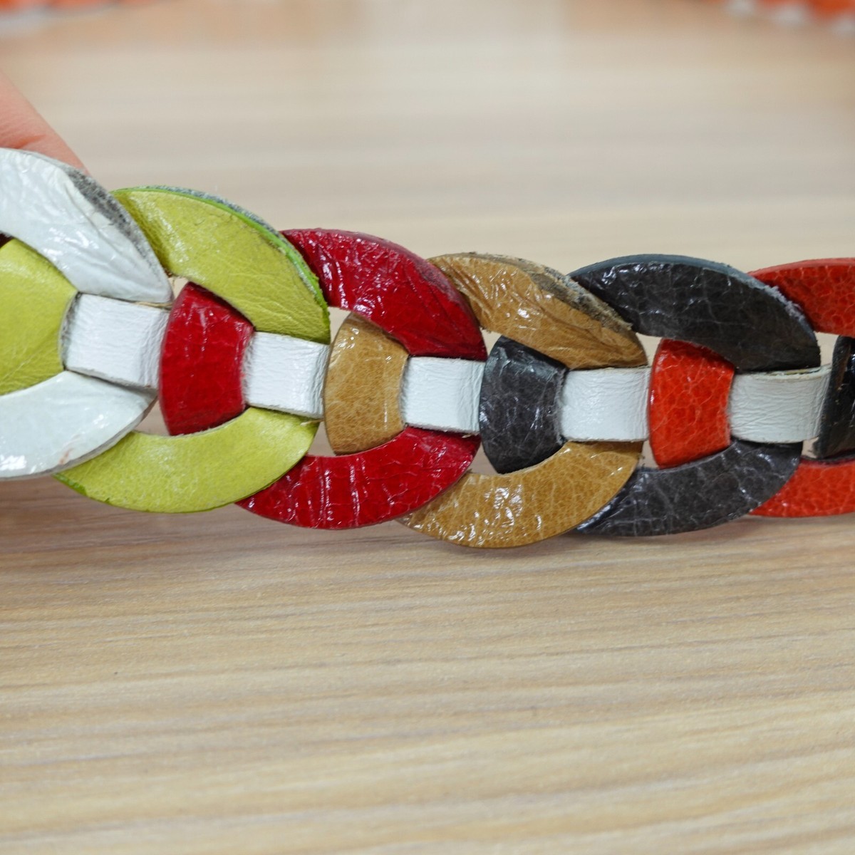 VINTAGE DOLCE DONNA Belt Womens Medium Braided Leather  display picture 3