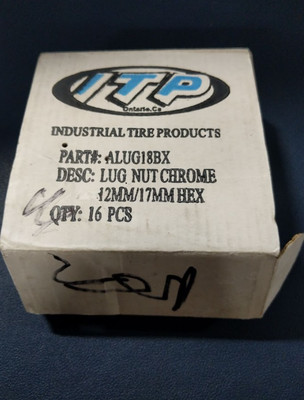 ITP TIRES 12MM X 1.50 TP TAPERED CHROME LUG NUT BOX OF 16 ALUG18BX