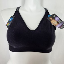 Bali Comfort Revolution 3381 Black BRA Size XL Wirefree Convertible Straps NWT