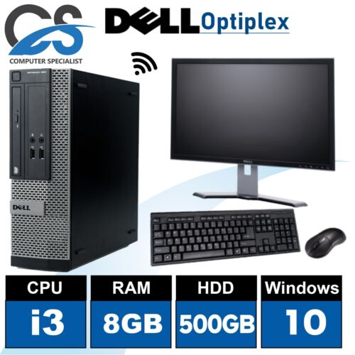 COMPLETE SYSTEM COMPUTER DESKTOP PC INTEL CORE i3 500GB HDD 8GB RAM 19'' TFT LCD - Picture 1 of 1