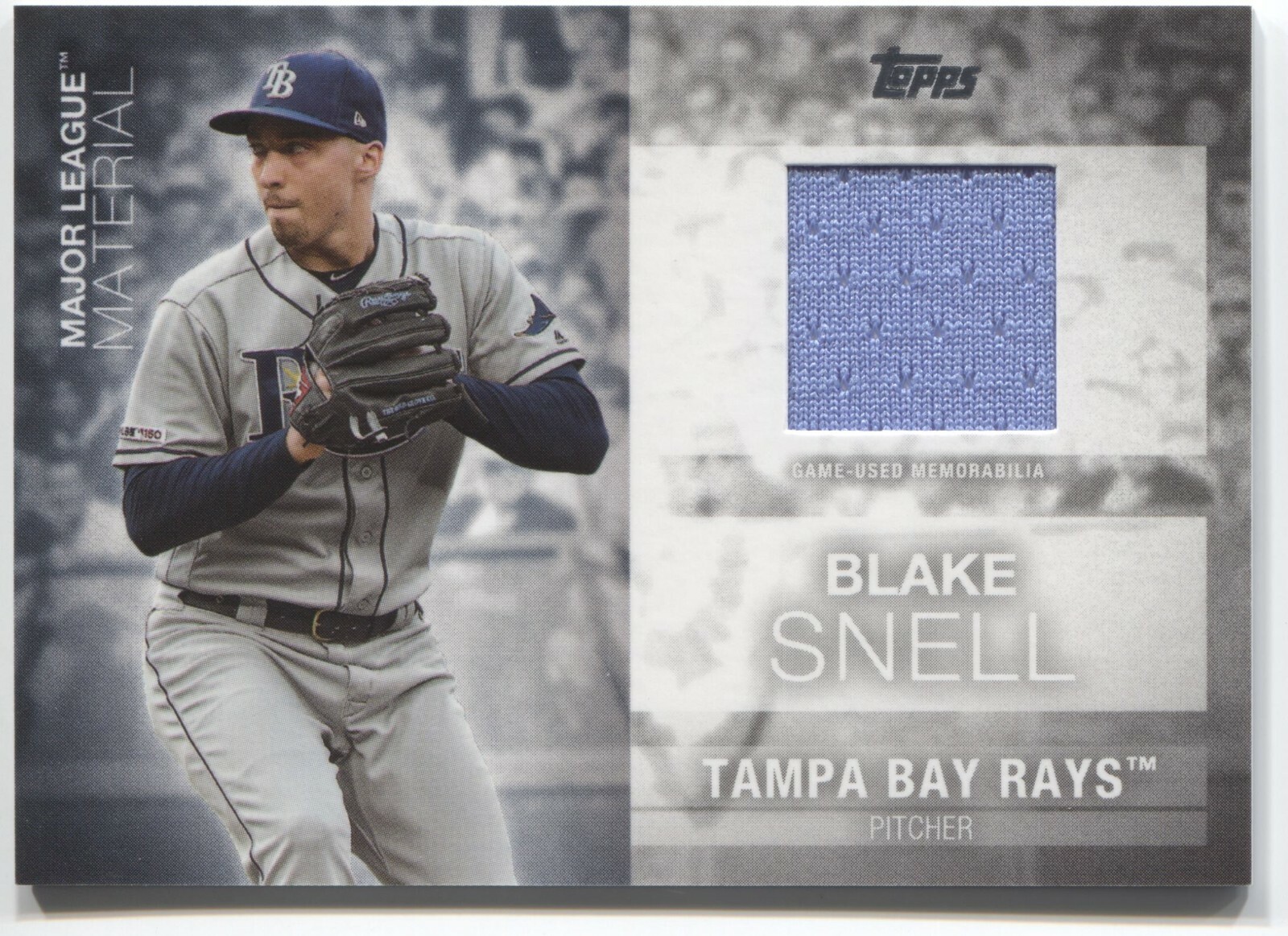 2020 Topps Series 1 Blake Snell  MAJOR LEAGUE MATERIAL Relic - TAMPA BAY RAYS -