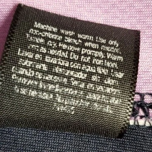 SJB Active Womens Capri Pants Size Medium Petite PM Black Purple White Striped - Image 4 of 4