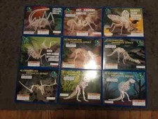 IQ Assembling Products Series/Mysterious Dinosaur Lot of 9 Stem Puzzles 3-D