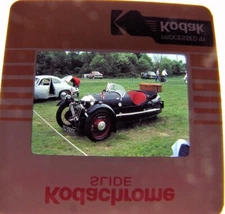 Vintage 1984 Color Kodachrome Slide Film Photograph Morgan Cycle Car 3-Wheeler