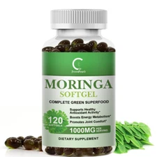 120 Capsules Moringa Oleifera Leaf Capsules 1,00mg - Energy Skin  Joint Health