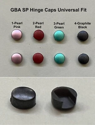 Game Boy Advance GBA SP -Pair of Hinge Caps Univesral Fit for all sp Hinges