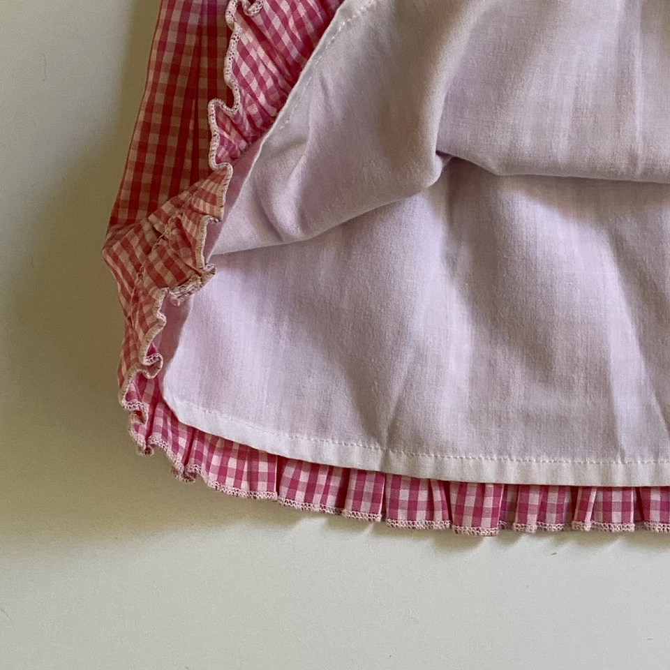 Papo d'Anjo (Oscar de la Renta) Skirt Size 2T Lined Pink Check Comfy Preppy - Imagem 4 de 4