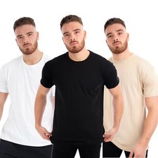 Image of B&C Exact 150 Mens Crew Neck T Shirt Top Tee Short Sleeve Plain Casual