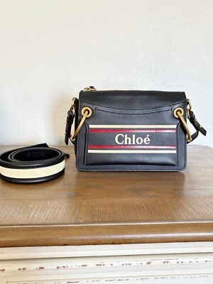 Chloe Small Roy Navy Blue Crossbody Bag Purse