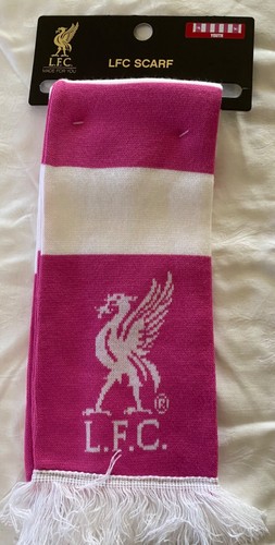Liverpool FC Official Pink & White Bar Scarf 120x18cm BNWT - Picture 2 of 3