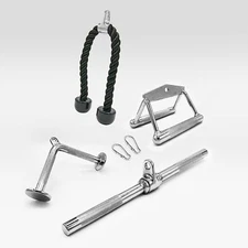 Vitos Combo Cable Attachments Tricep Press Pull Down Multi-Option Double Handle