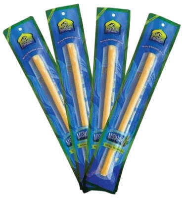 4 x natürliche Zahnbürste | Al-Khair Miswak (Siwak) | XL 20cm | Sewak - Meswak