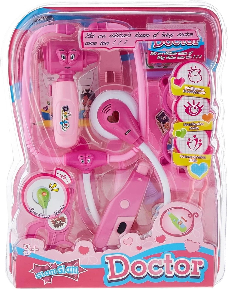 Детский игровой набор врачей со светом и звуком - набор игрушек медицинского оборудования, набор из 12 предметов - Изображение 2 из 3