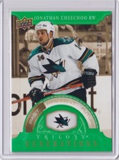 2022-23 Upper Deck TRILOGY Generations Green Jonathan Cheechoo Sharks /75