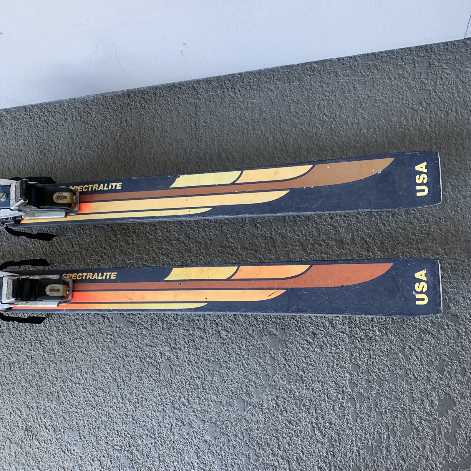 VTG 1978 Hexcel Spectralite Honeycomb Skis 185cm Orange Tyrolia 250 Made In USA
