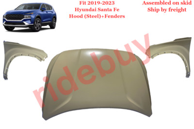 For 2019 2020 2021 2022 Hyundai Santa Fe Hood Steel + Pair Fenders ...