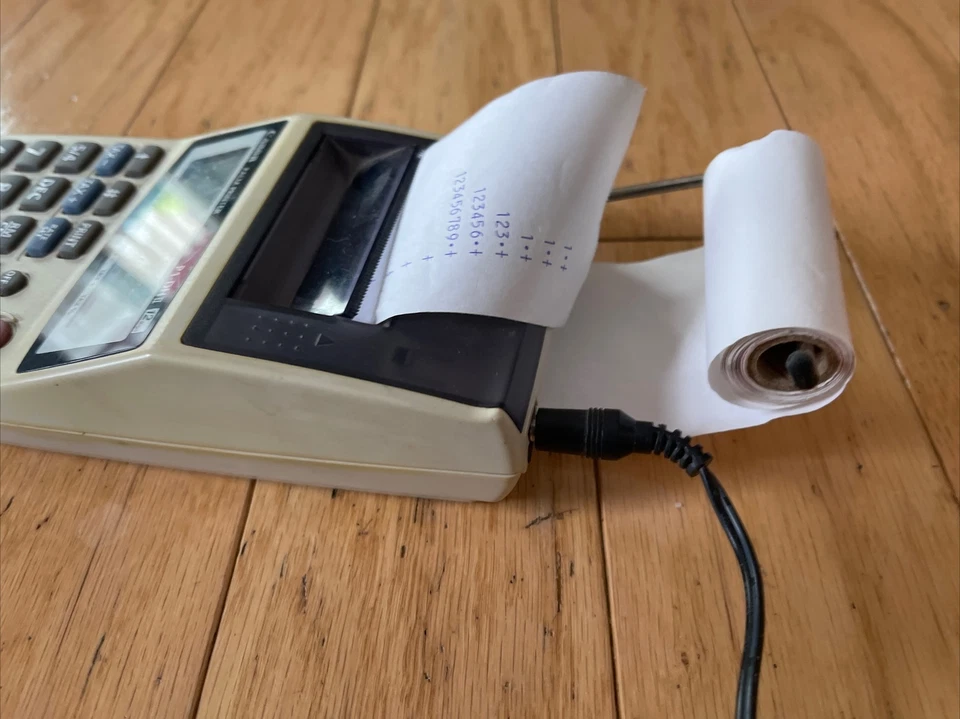 Canon Calculator Palm Printer P1-DH II 12 Digit P1-DH2 Tested With 2 Rolls - Image 4 of 4