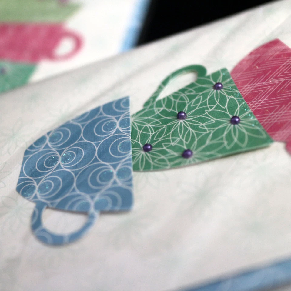 NEW Handcrafted Pop up Teacup Blank Any Occasion Invitation CARD+Envelope Set 3 - Image 4 of 4