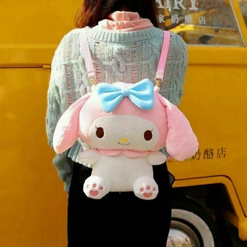New Cartoon Backpack Plush Kuromi Women Bag Dog Cinnamoroll My Melody Backpack - Picture 2 of 21