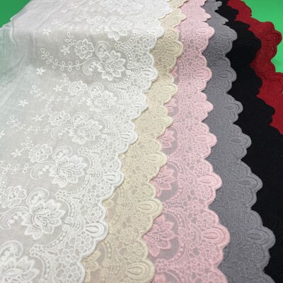 Stickerei Breite Baumwolle Spitze Einfassung Borte für Kleid Vorhang Gardine Basteln 2x