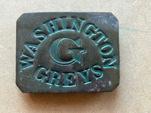 CIVIL WAR CONFEDERATE  WASHINGTON GREYS BELT BUCKLE. EARLY REPRODUCTION