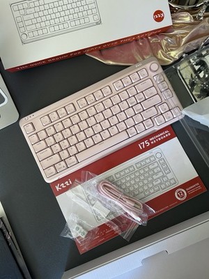 KZZI i75 Low Profile 75% RGB Wireless Mechanical Keyboard Anodized Pink