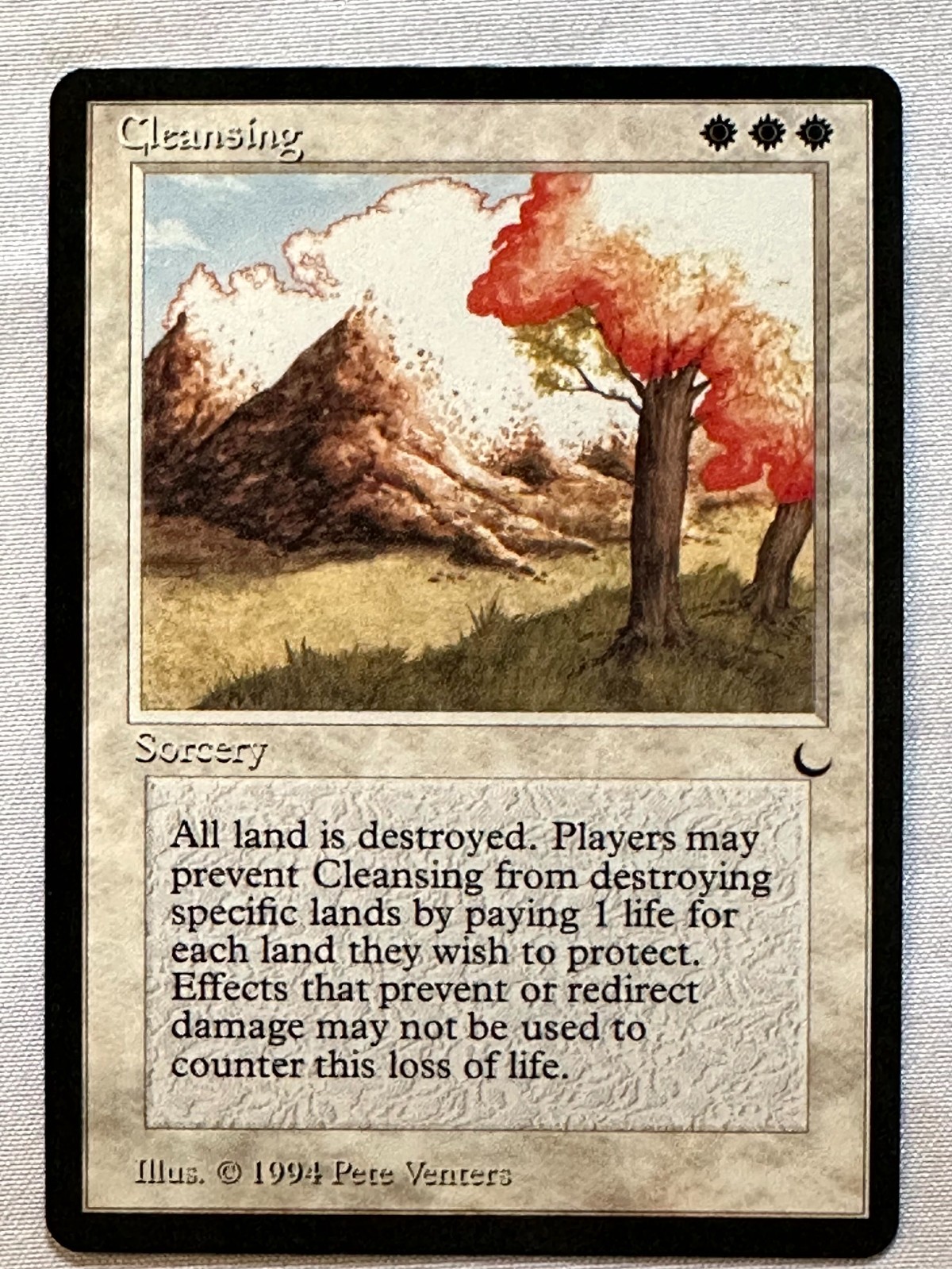 Cleansing  - 1994 Magic the Gathering MTG The Dark - Near Mint - Free Shipping!