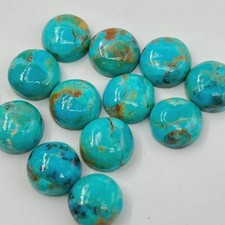 AAA+Blue Mojave Turquoise Cabochon Round Shap...