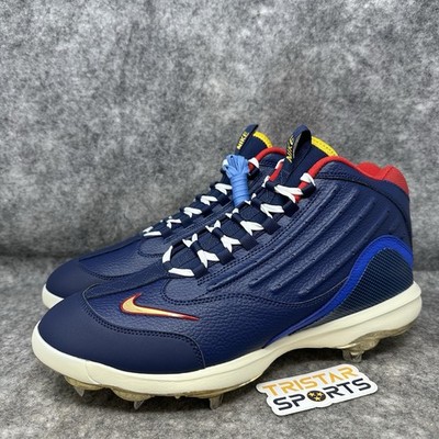 Nike Air Griffey 2 Baseball Cleats Mens Size 13 Blue Hank Aaron Metal IB5332-400
