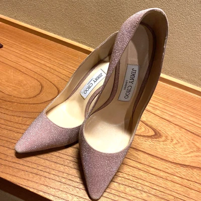 Escarpins Jimmy Choo talons hauts rose pailleté taille 36 US 6 fabriqués en I... - Photo 1/4