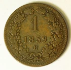 1859 Austria 1 Kreuzer — photo from another recent sale