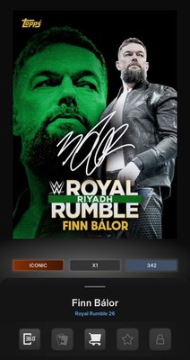 DIGITAL TOPPS WWE SLAM 2026 ICONIC ROYAL RUMBLE FINN BALOR GREEN SIGNATURE