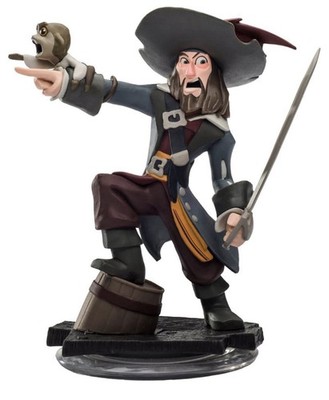 (68) Disney Captain Jack Sparrow Pirates Caribbean Figure w/ Dog & Sword Plastic