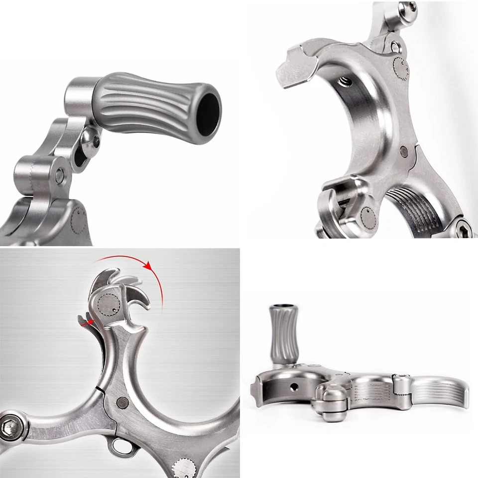 Archery Compound Bow Release Aid 3/4 Finger Grip Carbon Steel Thumb Trigger Hunt - Image 4 of 4