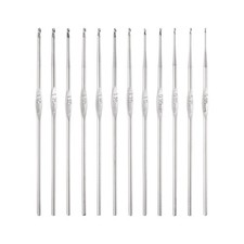 48Pcs Stainless Steel Crochet Hook Set 0.6mm-1.9mm Knitting Needles