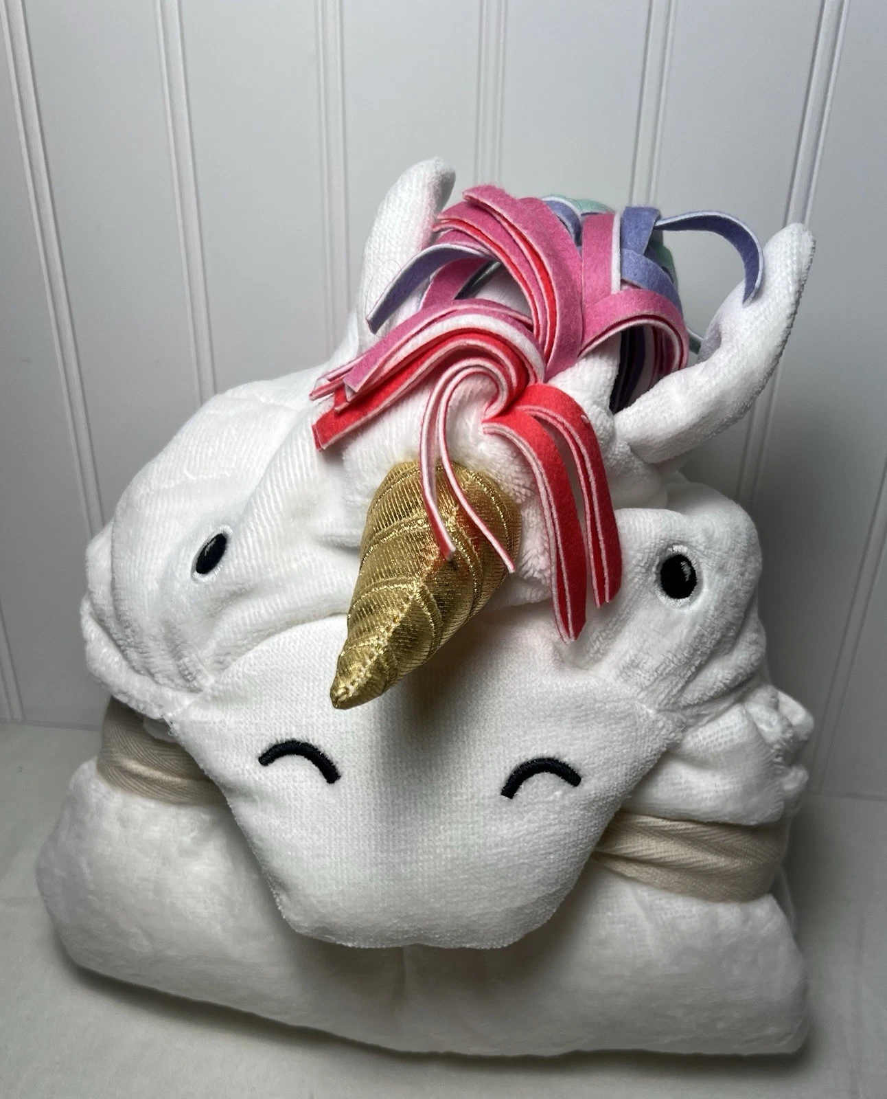 Pottery Barn Kids Unicorn Plush Baby Hooded Towel