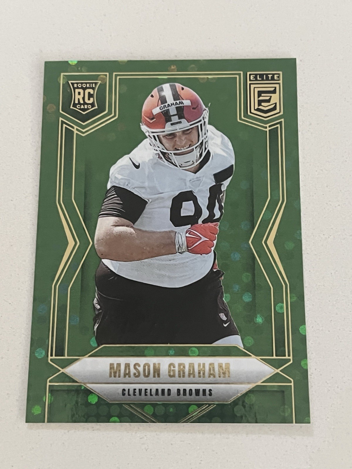 Mason Graham Cleveland Browns 2025 Donruss Elite Green Disco RC #125