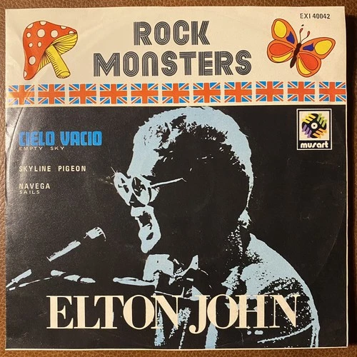 ELTON JOHN Empty Sky b/w Skyline Pigeon / Sails 1973 MEXICO 7” Musart EXI 40042