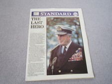 The evening standard newspaper September  1979, Lord Mountbatten funeral