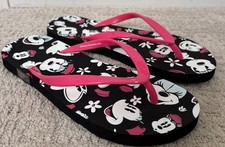DISNEY Minnie Mouse Pink Thong Flip Flop Sandals Adult Size 9 Women's Worn Once
