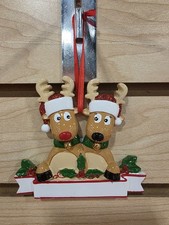 Personalized Reindeer Family Ornament For Family Of 2