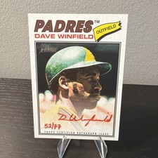2026 Topps Heritage Dave Winfield Red Ink Auto /77 Real One Autograph Padres