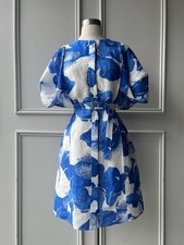 COUNTRY ROAD print organza mini dress marine blue | SIZE: 16, XL | $249 new