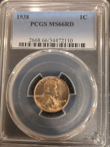 1938 RED PCGS MS-66  Lincoln BU   coin uncirculated cent  Whole Set Listed